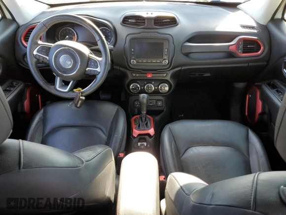 2016 Jeep Renegade Trailhawk with VIN ZACCJBCT0GPC61676, listed as a Copart auction lot 65653453 with 76,838 mi miles and Salvage title. Bid and sale history available at DreamBid. Image 8.