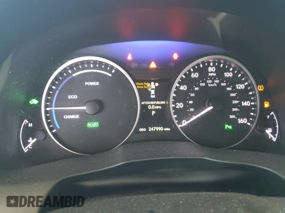 2013 Lexus ES 300h with VIN JTHBW1GG9D2014861, listed as a Copart auction lot 49826045 with 247,990 mi miles and Salvage Title. Bid and sale history available at DreamBid. Image 9.