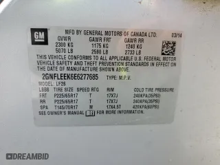 2014 Chevrolet Equinox LS with VIN 2GNFLEEK6E6277685, listed as a Copart auction lot 54273835 with 150,854 mi miles and Clean Title. Bid and sale history available at carsss.com. Image 13.