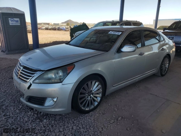 2014 Hyundai Equus Ultimate with VIN KMHGH4JH8EU080596, listed as a Copart auction lot 42102015 with NaN miles and Salvage Title. Bid and sale history available at carsss.com. Image 1.