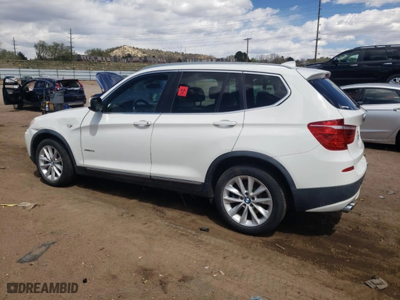 2013 BMW X3 xDrive28i with VIN 5UXWX9C5XD0A13315, listed as a Copart auction lot 54161245 with 0 mi miles and Clean Title. Bid and sale history available at carsss.com. Image 2.
