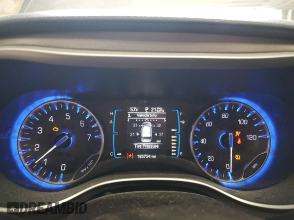 2017 Chrysler Pacifica Touring with VIN 2C4RC1DG7HR620969, listed as a Copart auction lot 53230055 with 185,754 mi miles and Salvage Title. Bid and sale history available at DreamBid. Image 9.