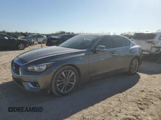 2021 Infiniti Q50 Luxe with VIN JN1EV7BP9MM702524, listed as a Copart auction lot 48579785 with 28,627 mi miles and Salvage title. Bid and sale history available at DreamBid. Image 1.