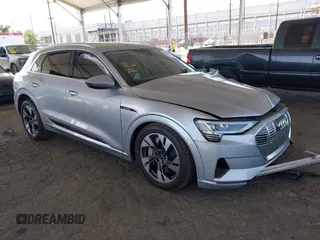 2022 Audi e-tron Premium with VIN WA1AAAGE5NB020579, listed as a IAAI auction lot 42574208 with 94,760 mi miles and . Bid and sale history available at DreamBid. Image 1.