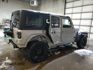 2023 Jeep Wrangler Sport with VIN 1C4HJXDN8PW639488, listed as a Copart auction lot 44931555 with 23,371 mi miles and Salvage Title. Bid and sale history available at DreamBid. Image 3.