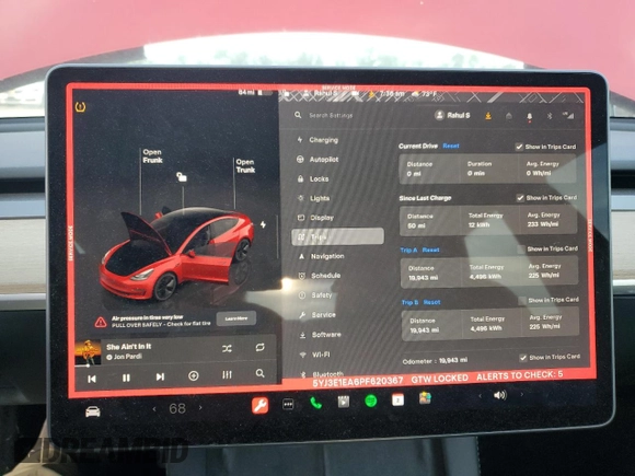 2023 Tesla Model 3 с VIN 5YJ3E1EA6PF620367, выставлен на аукционе Copart как лот 55569445 с пробегом 19 943 миль миль и Списание • Salvage title. История ставок и продаж доступна на DreamBid. Изображение 9.