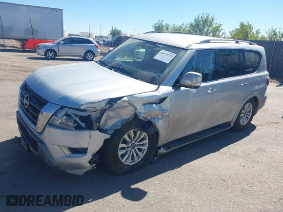 2021 Nissan Armada SV with VIN JN8AY2AD5M9662267, listed as a IAAI auction lot 40473229 with 77,356 mi miles. Bid and sale history available at carsss.com. Image 17.