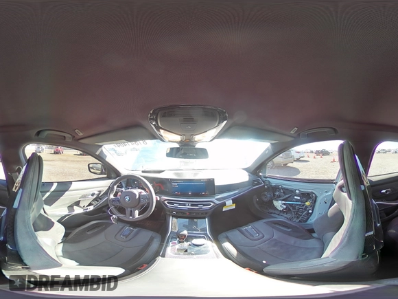 2024 BMW M3 Competition with VIN WBS33AY0XRFT58675, listed as a Copart auction lot 81841404 with 2,144 mi miles and Salvage title. Bid and sale history available at DreamBid. Image 12.