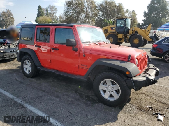 2018 Jeep Wrangler JK Unlimited Sport S with VIN 1C4HJWDGXJL855671, listed as a Copart auction lot 84122204 with 86,527 mi miles and Salvage Title. Bid and sale history available at carsss.com. Image 4.