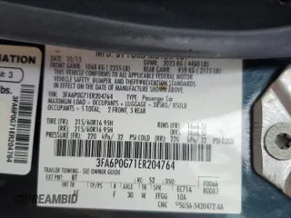 2014 Ford Fusion S с VIN 3FA6P0G71ER204764, выставлен на аукционе Copart как лот 74832454 с пробегом 195 525 миль миль и Списание • Salvage title. История ставок и продаж доступна на DreamBid. Изображение 12.