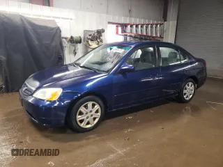 2003 Honda Civic EX with VIN 1HGES26723L027592, listed as a Copart auction lot 48988475 with 144,286 mi miles and Salvage Title. Bid and sale history available at carsss.com. Image 1.