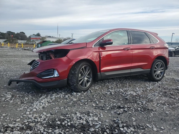 2019 Ford Edge Titanium with VIN 2FMPK3K90KBC31922, listed as a Copart auction lot 42017345 with 143,902 mi miles and Salvage Title. Bid and sale history available at carsss.com. Image 1.