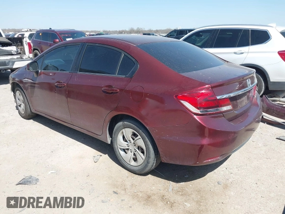2013 Honda Civic LX with VIN 2HGFB2F52DH568420, listed as a IAAI auction lot 41857748 with 181,680 mi miles and . Bid and sale history available at DreamBid. Image 3.