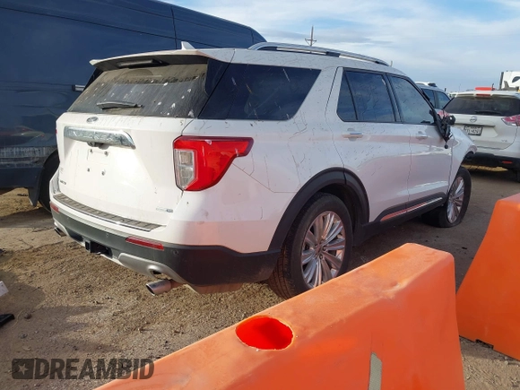 2020 Ford Explorer Limited with VIN 1FMSK8FH2LGC09536, listed as a IAAI auction lot 41147488 with 39,206 mi miles. Bid and sale history available at carsss.com. Image 4.