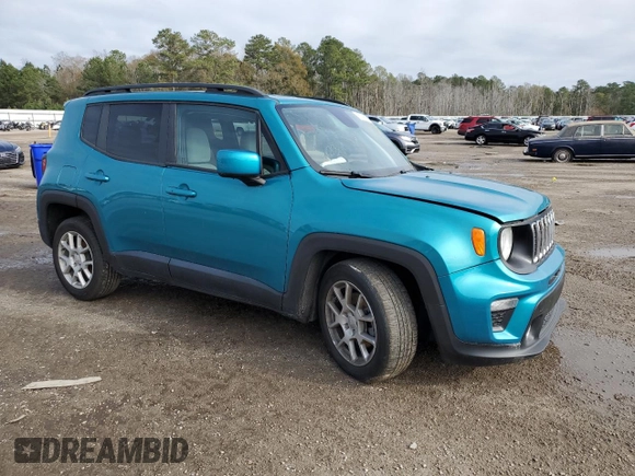2020 Jeep Renegade Altitude z VIN ZACNJAB10LPK93456, wystawiony jako Copart lot #85796514 z przebiegiem Nie podano mil oraz Szkoda całkowita • Salvage title. Historia ofert i sprzedaży dostępna na DreamBid. Obrazek 4.