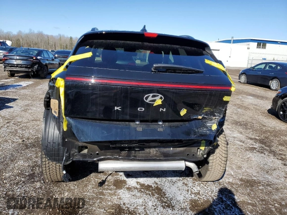 2024 Hyundai Kona SEL with VIN KM8HBCAB3RU140866, listed as a Copart auction lot 50892705 with 8,100 mi miles and Salvage title. Bid and sale history available at DreamBid. Image 6.