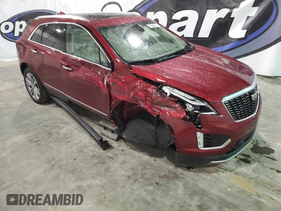 2024 Cadillac XT5 FWD Premium Luxury with VIN 1GYKNCRSXRZ728198, listed as a Copart auction lot 82417294 with 14,163 mi miles and Clean Title. Bid and sale history available at carsss.com. Image 4.