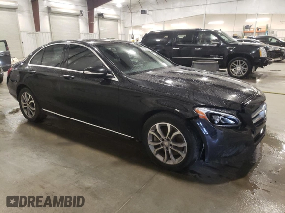 2015 Mercedes-Benz C 300 Luxury with VIN 55SWF4KB2FU066153, listed as a Copart auction lot 54046095 with 109,127 mi miles and Salvage Title. Bid and sale history available at DreamBid. Image 4.