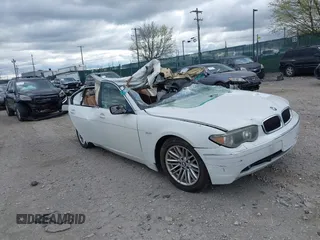2004 BMW 7 Series 745Li with VIN WBAGN63554DS54633, listed as a IAAI auction lot 42050972 with Not Provided miles and . Bid and sale history available at carsss.com. Image 1.