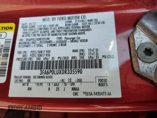 2013 Ford Fusion SE Hybrid z VIN 3FA6P0LUXDR335590, wystawiony jako Copart lot #60541395 z przebiegiem 121 975 mil mil oraz Szkoda całkowita • Salvage title. Historia ofert i sprzedaży dostępna na DreamBid. Obrazek 12.