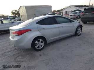 2013 Hyundai Elantra Limited PZEV with VIN 5NPDH4AE7DH352285, listed as a IAAI auction lot 41800551 with 120,171 mi miles. Bid and sale history available at carsss.com. Image 4.