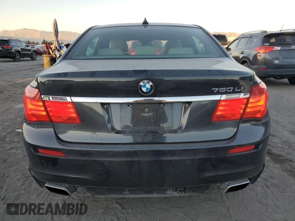 2012 BMW 7 Series 750Li with VIN WBAKB8C59CC964363, listed as a Copart auction lot 89381095 with 103,010 mi miles and Salvage Title. Bid and sale history available at carsss.com. Image 6.