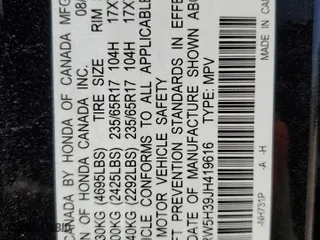 2018 Honda CR-V LX with VIN 2HKRW5H39JH419616, listed as a Copart auction lot 47798715 with 77,285 mi miles and Salvage Title. Bid and sale history available at carsss.com. Image 15.