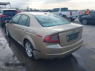 2007 Acura TL with VIN 19UUA662X7A001351, listed as a IAAI auction lot 41867038 with 180,214 mi miles. Bid and sale history available at carsss.com. Image 3.