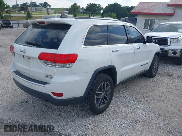 2017 Jeep Grand Cherokee Limited with VIN 1C4RJEBG4HC779411, listed as a IAAI auction lot 42383918 with 128,120 mi miles and . Bid and sale history available at DreamBid. Image 4.