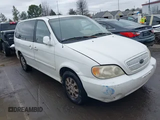 2004 Kia Sedona LX with VIN KNDUP131446537660, listed as a IAAI auction lot 41526183 with 282,891 mi miles. Bid and sale history available at carsss.com. Image 1.