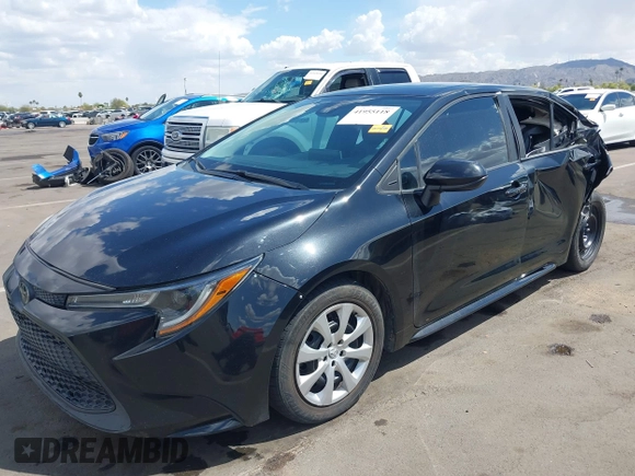 2020 Toyota Corolla LE with VIN 5YFEPRAE8LP105914, listed as a IAAI auction lot 41955118 with 72,301 mi miles. Bid and sale history available at carsss.com. Image 17.
