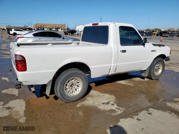2003 Ford Ranger XL with VIN 1FTYR10D03PA05843, listed as a Copart auction lot 47582755 with 264,636 mi miles and Salvage Title. Bid and sale history available at carsss.com. Image 3.