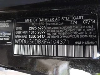 2015 Mercedes-Benz S-Class S 550e Plug-In Hybrid with VIN WDDUG6DBXFA104371, listed as a IAAI auction lot 41714038 with 1 mi miles. Bid and sale history available at carsss.com. Image 9.