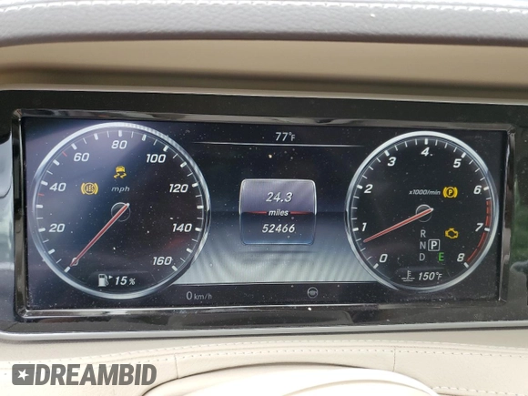 2017 Mercedes-Benz S 550 with VIN WDDUG8FB4HA315884, listed as a Copart auction lot 70753864 with 52,466 mi miles and Salvage Title. Bid and sale history available at carsss.com. Image 9.