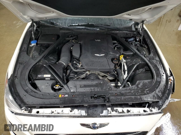 2017 Genesis G80 3.8L with VIN KMHGN4JE2HU170460, listed as a Copart auction lot 50372355 with 66,336 mi miles and Salvage Title. Bid and sale history available at carsss.com. Image 11.