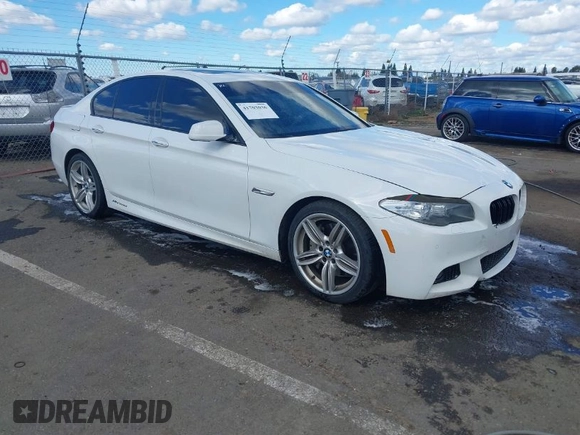 2013 BMW 5 Series 550i with VIN WBAFR9C55DDX79824, listed as a IAAI auction lot 41703036 with 107,166 mi miles and . Bid and sale history available at carsss.com. Image 1.