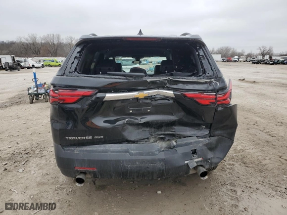 2023 Chevrolet Traverse LT Leather with VIN 1GNEVHKW5PJ207048, listed as a Copart auction lot 84547374 with 26,122 mi miles and Salvage Title. Bid and sale history available at carsss.com. Image 6.