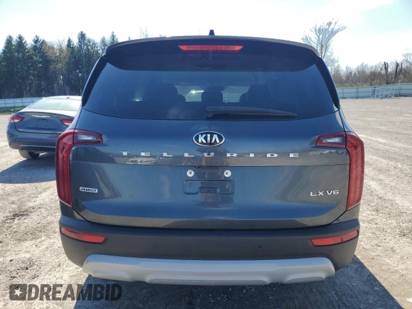 2020 Kia Telluride LX with VIN 5XYP2DHC8LG046141, listed as a Copart auction lot 54061695 with 89,781 mi miles and Salvage Title. Bid and sale history available at carsss.com. Image 6.