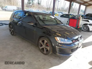 2015 Volkswagen Golf GTI Autobahn w/Performance Pkg with VIN 3VW447AU3FM100063, listed as a IAAI auction lot 41402553 with 70,797 mi miles. Bid and sale history available at carsss.com. Image 1.
