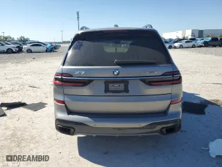 2023 BMW X7 xDrive40i with VIN 5UX23EM0XP9P71559, listed as a Copart auction lot 47809815 with 0 mi miles and Salvage Title. Bid and sale history available at carsss.com. Image 6.