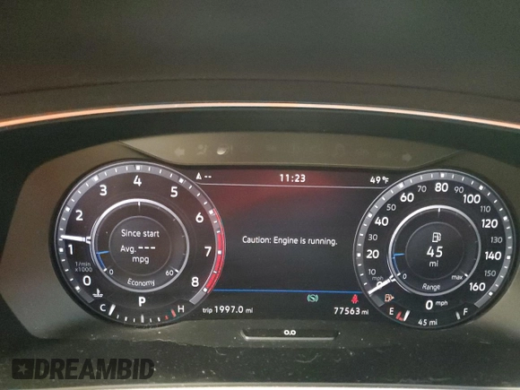 2019 Volkswagen Tiguan SEL Premium with VIN 3VV4B7AX6KM004524, listed as a Copart auction lot 50950915 with 77,563 mi miles and Salvage Title. Bid and sale history available at DreamBid. Image 9.