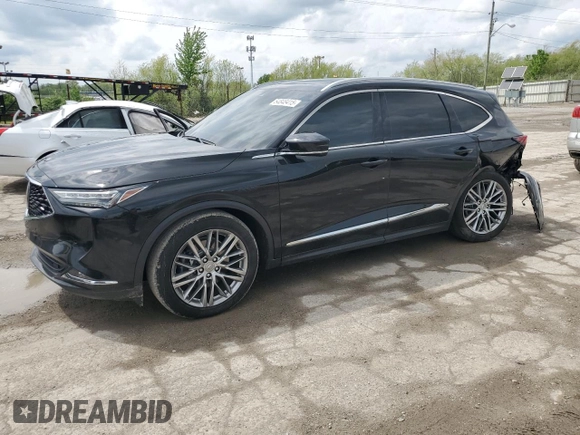 2023 Acura MDX Advance with VIN 5J8YE1H87PL022995, listed as a Copart auction lot 54848415 with 26,776 mi miles and Salvage title. Bid and sale history available at DreamBid. Image 1.