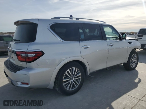 2021 Nissan Armada SL with VIN JN8AY2BAXM9371414, listed as a Copart auction lot 84722504 with 97,185 mi miles and Clean Title. Bid and sale history available at carsss.com. Image 3.