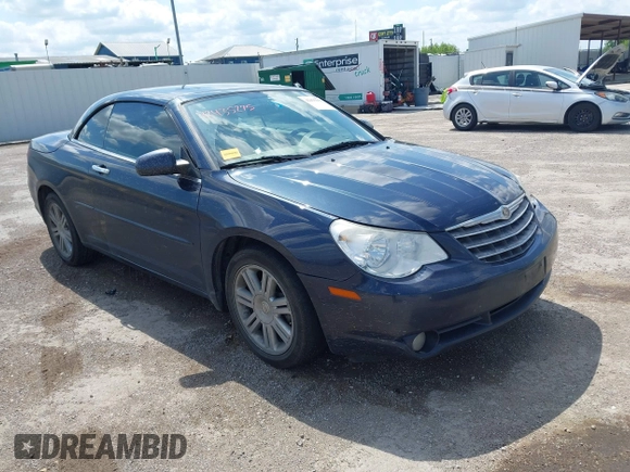 2008 Chrysler Sebring Limited with VIN 1C3LC65M88N639250, listed as a IAAI auction lot 42435275 with 98,163 mi miles and . Bid and sale history available at DreamBid. Image 1.