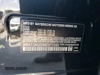 2021 BMW 5 Series 530e with VIN WBA13AG02MCG11255, listed as a Copart auction lot 71842724 with Not Provided miles and Salvage Title. Bid and sale history available at carsss.com. Image 14.