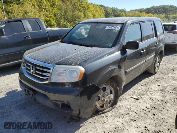 2015 Honda Pilot LX with VIN 5FNYF4H22FB019724, listed as a Copart auction lot 74787984 with 169,731 mi miles and Salvage Title. Bid and sale history available at DreamBid. Image 1.