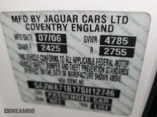 2007 Jaguar XJ with VIN SAJWA71B17SH12746, listed as a Copart auction lot 53844045 with 99,766 mi miles and Salvage Title. Bid and sale history available at carsss.com. Image 12.