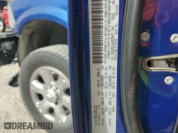 2017 Ram 2500 Big Horn with VIN 3C6UR5DJ4HG578477, listed as a Copart auction lot 48974445 with 100,466 mi miles and Salvage Title. Bid and sale history available at carsss.com. Image 12.
