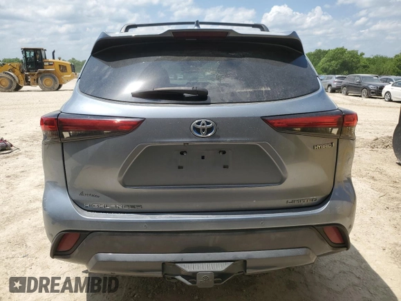 2021 Toyota Highlander Hybrid Limited with VIN 5TDXBRCH7MS065638, listed as a Copart auction lot 56914045 with 56,297 mi miles and Salvage title. Bid and sale history available at DreamBid. Image 6.