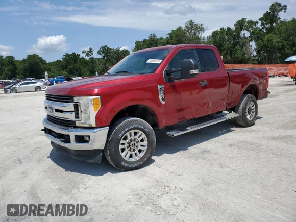 2017 Ford F-250 XLT with VIN 1FT7X2B63HEF07545, listed as a Copart auction lot 56399375 with 216,438 mi miles and Salvage title. Bid and sale history available at DreamBid. Image 1.